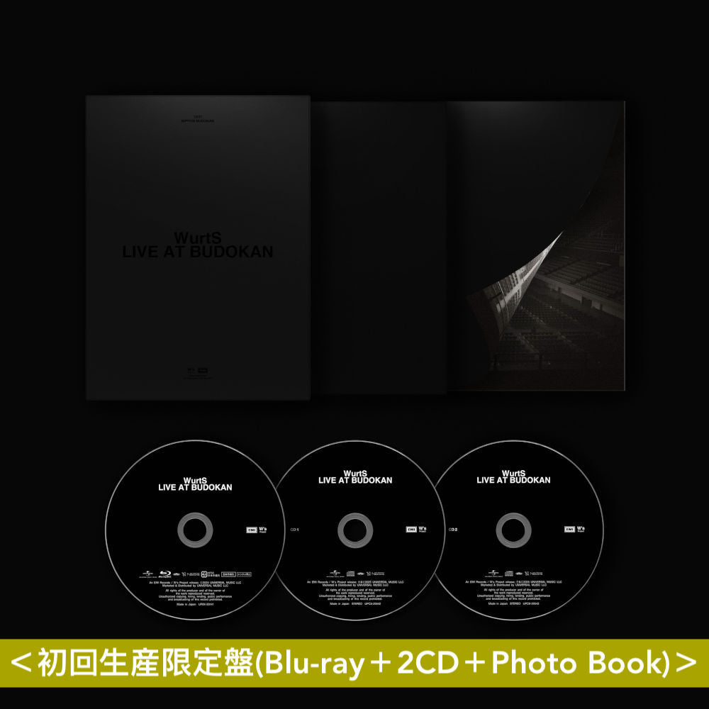 WurtS Live Blu-ray/DVD《WurtS LIVE AT BUDOKAN》<初回生産限定盤(Blu-ray+2CD+Photo Book)/通常盤(DVD)>