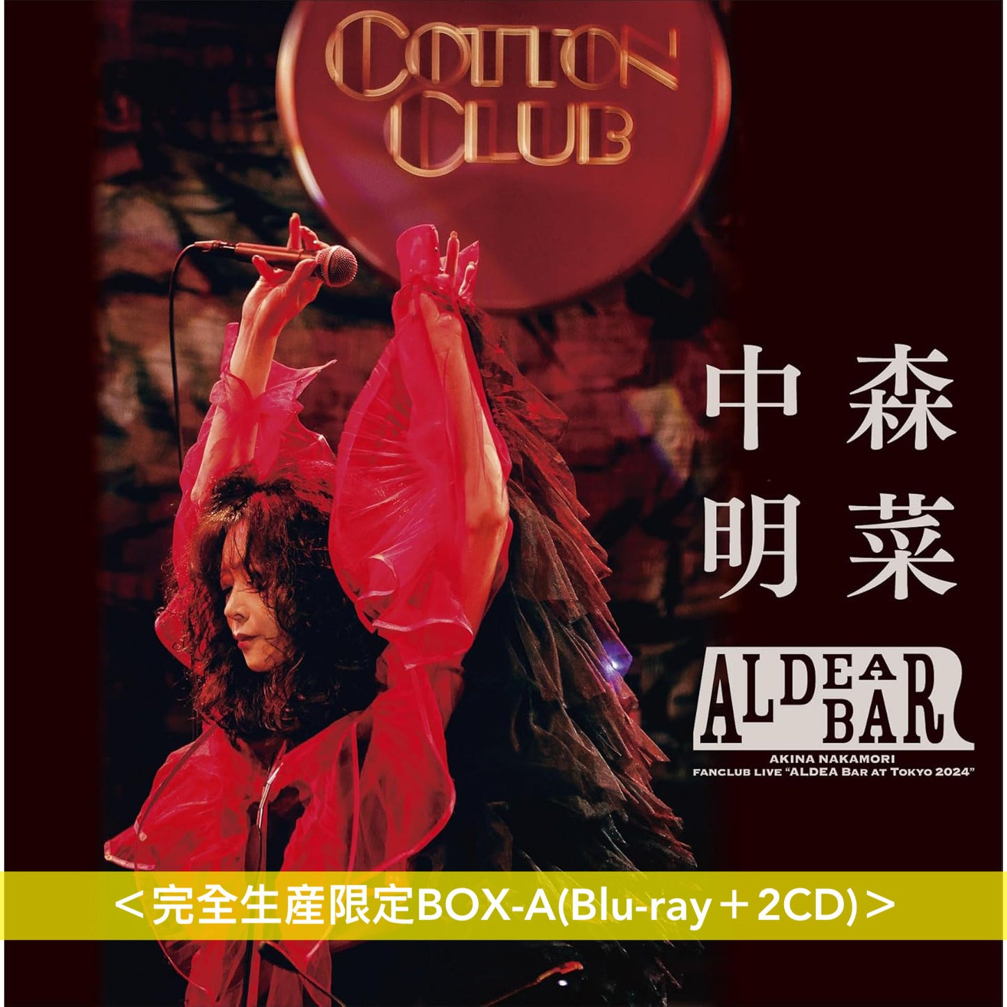 中森明菜 歌迷會專屬Live Blu-ray/DVD《FANCLUB LIVE「ALDEA Bar at Tokyo 2024」》<完全生産限定BOX-A(Blu-ray+2CD)/完全生産限定BOX-B(Blu-ray+亞加力膠立牌2個)/通常盤(Blu-ray/DVD)>