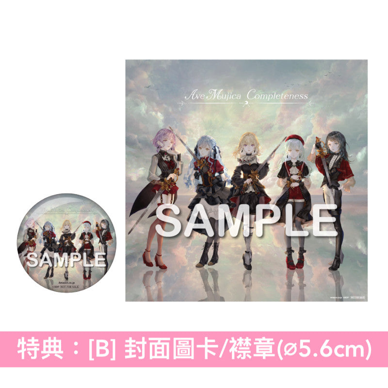 Ave Mujica 首張原創專輯 《Completeness》 <5000枚限定生産特装盤(CD+Blu-ray+亞加力膠立牌Set+咕𠱸掛飾+人物卡)/生産限定盤(CD+Blu-ray+人物卡)/通常盤(CD+人物卡)>