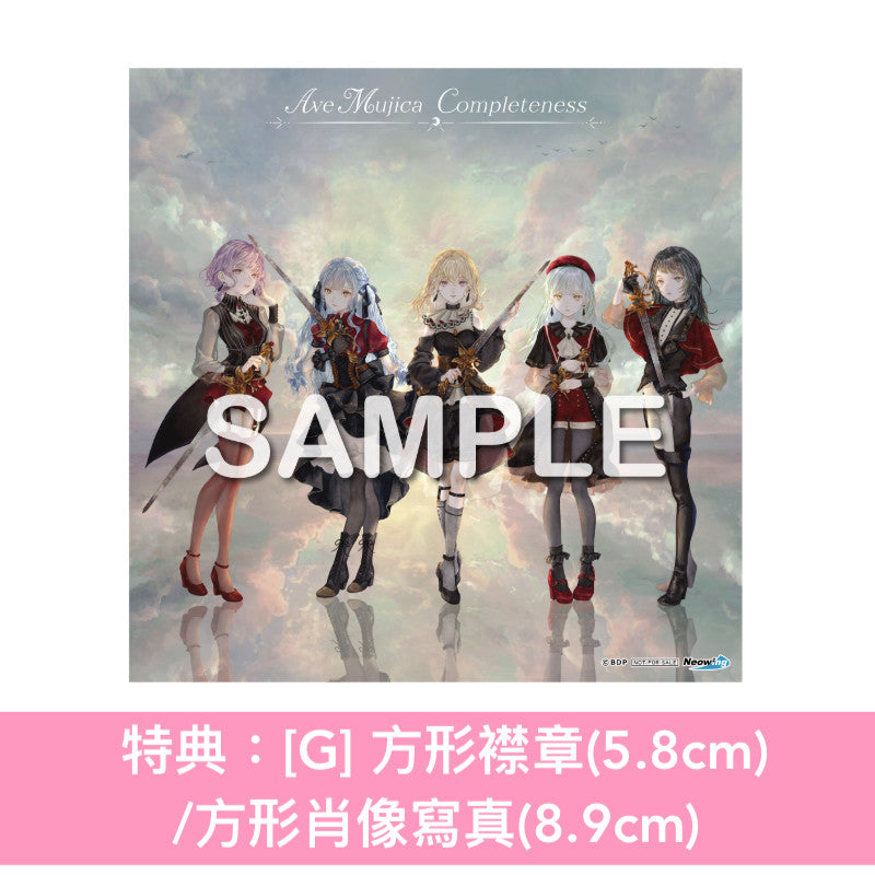 Ave Mujica 首張原創專輯 《Completeness》 <5000枚限定生産特装盤(CD+Blu-ray+亞加力膠立牌Set+咕𠱸掛飾+人物卡)/生産限定盤(CD+Blu-ray+人物卡)/通常盤(CD+人物卡)>