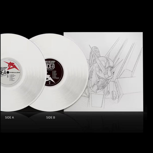 動畫「機動戰士Gundam 馬沙之反擊」原聲大碟 黑膠《機動戦士ガンダム 逆襲のシャア オリジナル・サウンドトラック》<完全生産限定盤(LP白色彩膠)・新色再版>