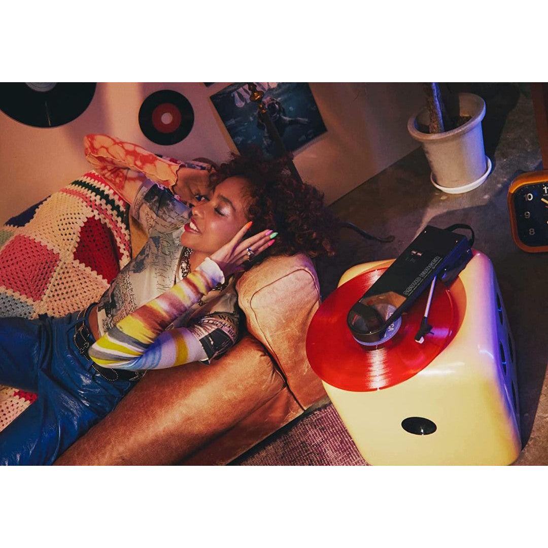 【日本水貨】Audio-Technica鐵三角 AT-SB727 Sound Burger 便攜式無線黑膠唱機 <黃色/黑色> 小巧輕便 USB充電最長可用12小時