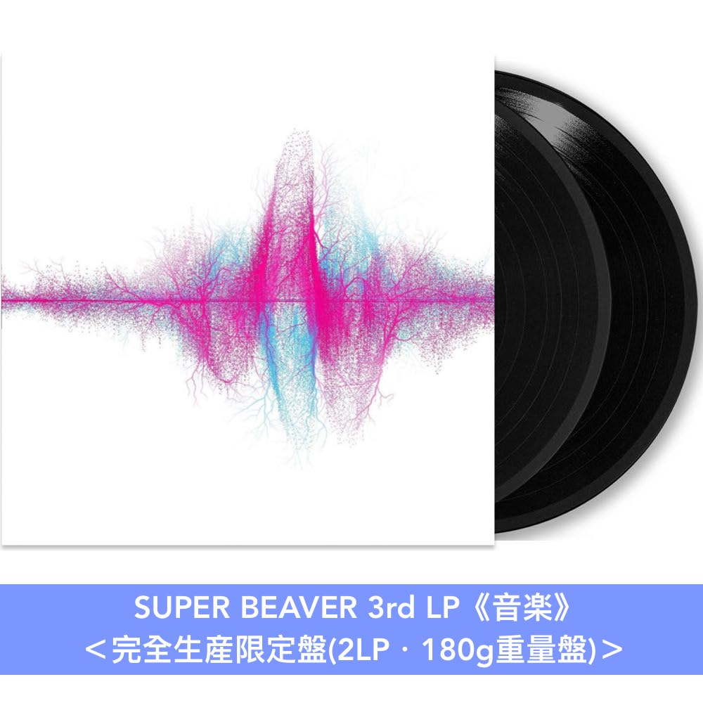 SUPER BEAVER組成20周年紀念 原創專輯黑膠《アイラヴユー》、《東京》、《音楽》＜完全生産限定盤(2LP・180g重量盤)＞