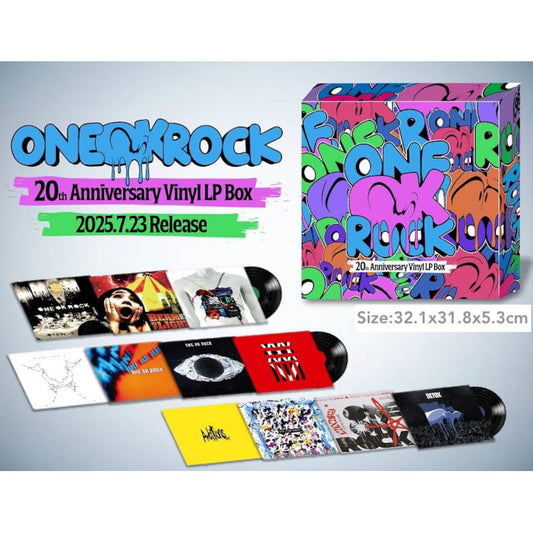 ONE OK ROCK 組成20周年黑膠BOX《ONE OK ROCK 20th Anniversary Vinyl LP Box》完整收錄第1～11張原創專輯 ＜初回生産限定盤(11LP黑膠)＞＊＊只限香港免運費＊＊