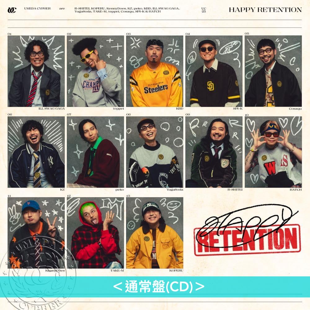 梅田サイファー(Umeda Cypher) 第3張原創專輯《HAPPY RETENTION》＜完全生産限定盤(CD＋Blu-ray)／通常盤(CD)＞