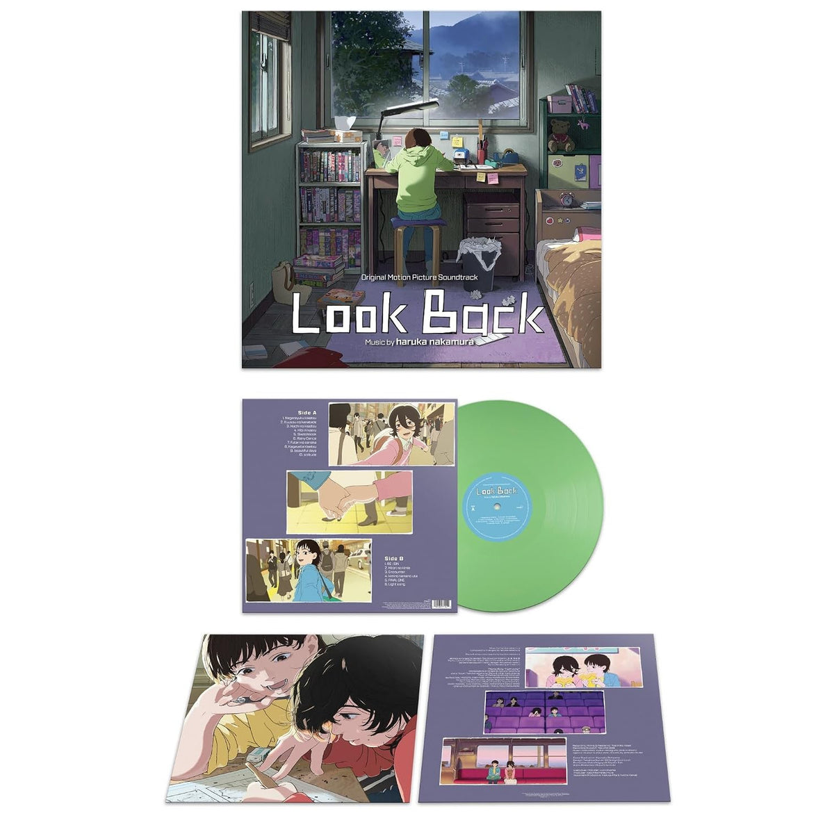 動畫電影「Look Back」原聲大碟 彩膠《Look Back Original Motion Picture Soundtrack》＜LP春綠色彩膠・國際版＞