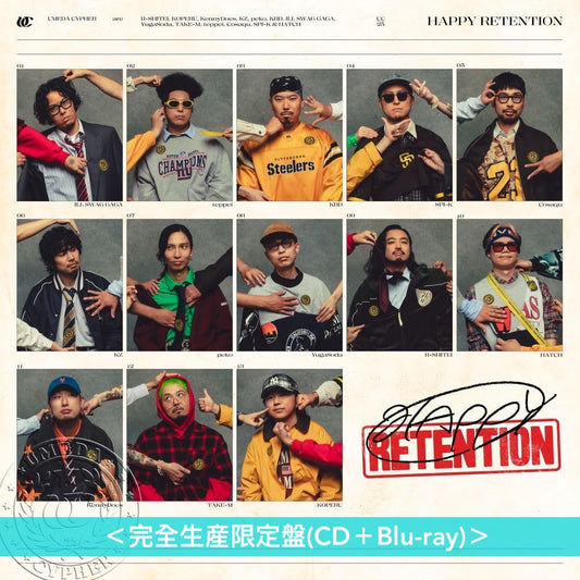 梅田サイファー(Umeda Cypher) 第3張原創專輯《HAPPY RETENTION》＜完全生産限定盤(CD＋Blu-ray)／通常盤(CD)＞