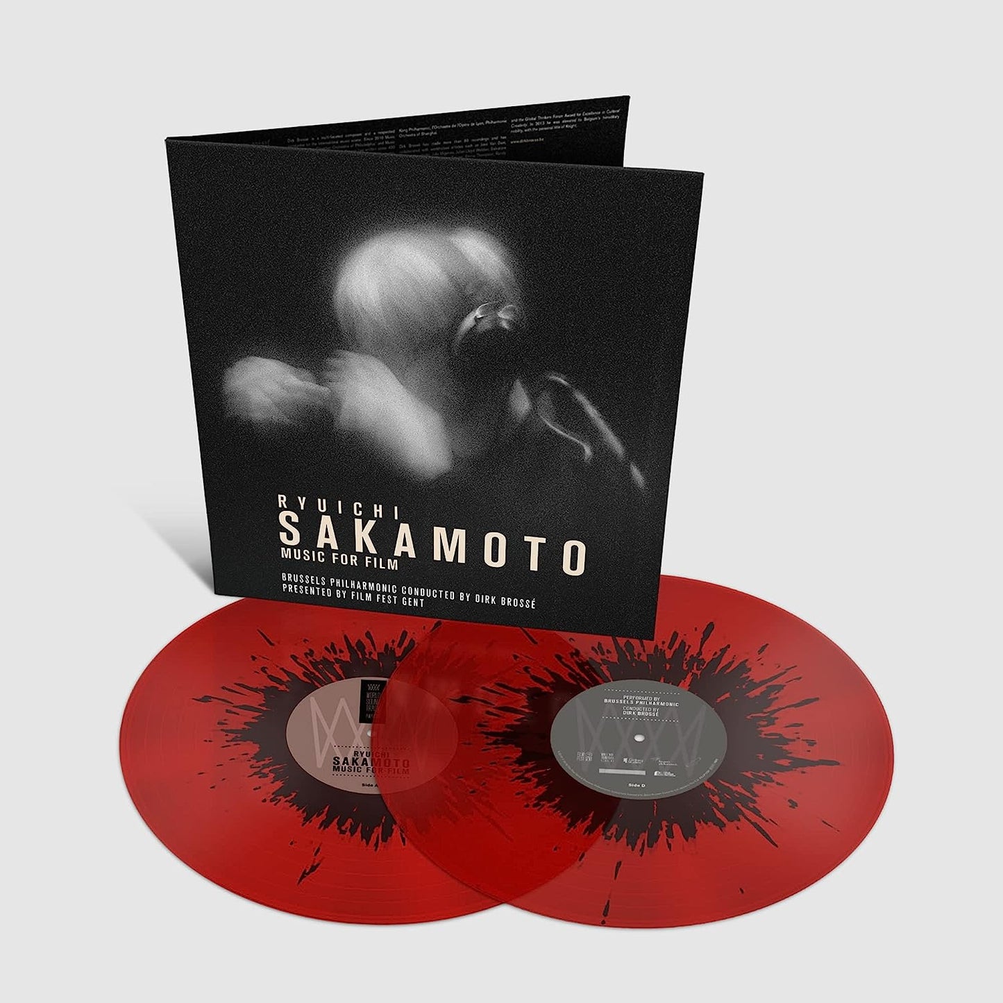 坂本龍一 Ryuichi Sakamoto "Music For Film" 2LP 黑色潑墨圖案彩膠