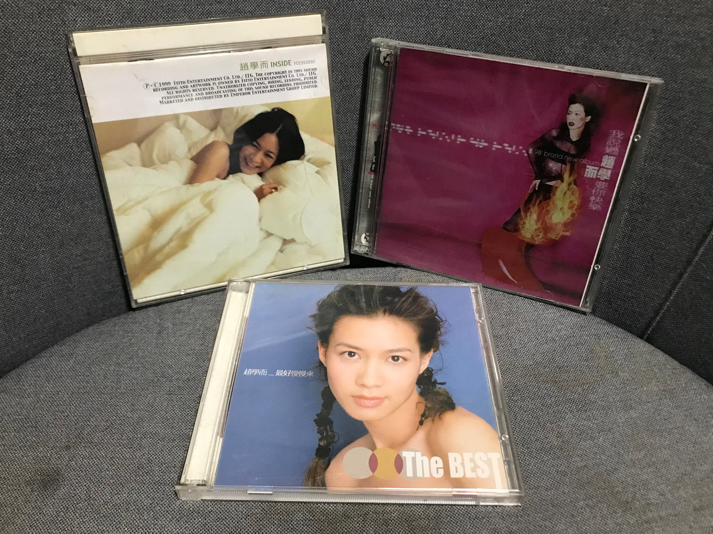 趙學而廣東專輯3張(CD+VCD)--《我說過要你快樂》(1998)、《INSIDE》(1999)、《最好慢慢來》(2000, 新歌＋精選)
